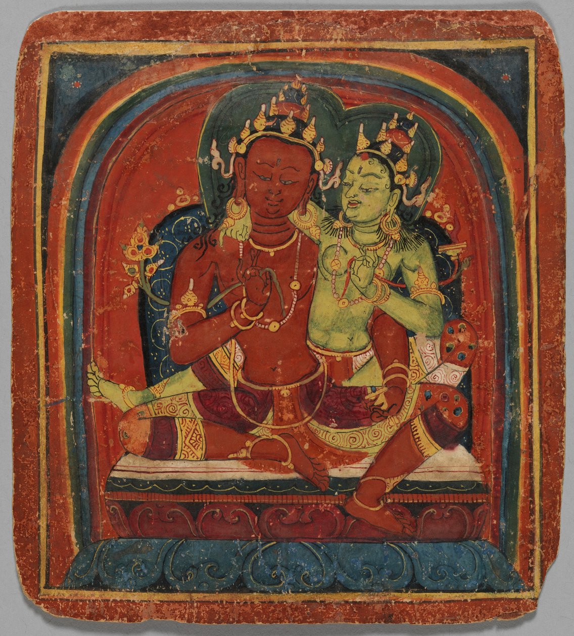 Başlatma Kartı Tsakalis: Bodhisattva Samantabhadhra, 15. yüzyılın başlarında. by Unbekannt