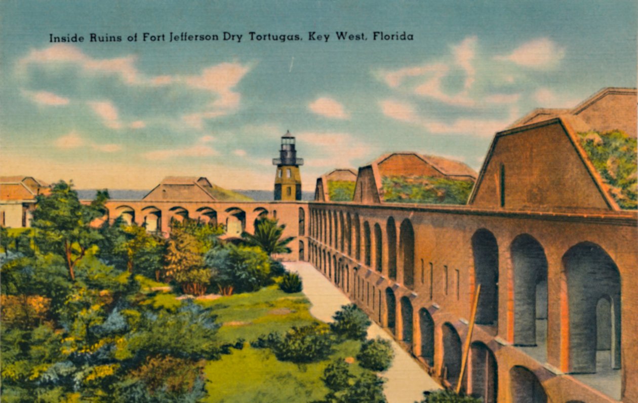 Fort Jefferson Dry Tortugas Harabeleri, Key West, Florida, c1940s by Unbekannt