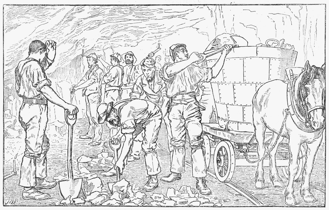 Cheshire tuz madeninde, 1889 by Unbekannt