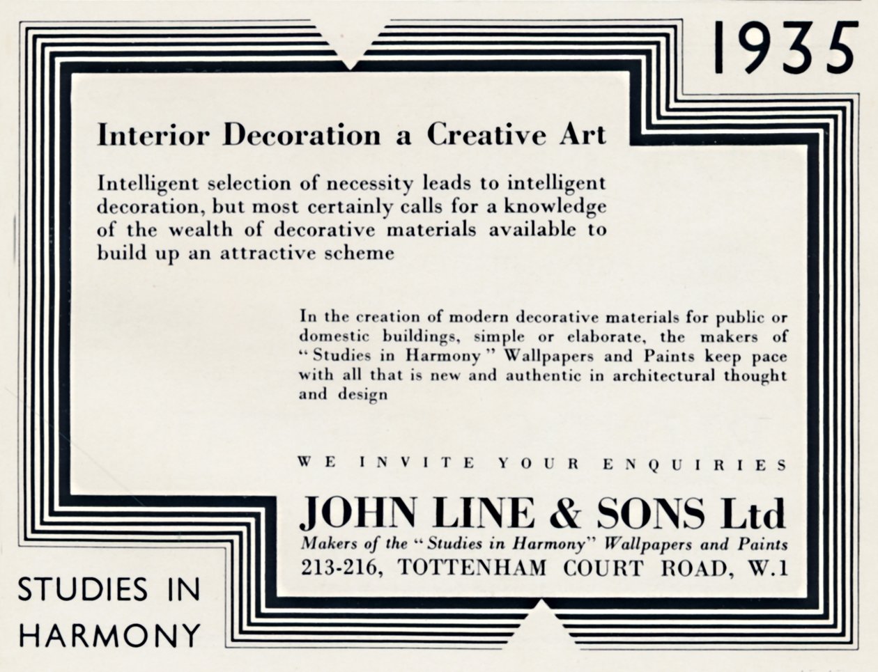 İç Dekorasyon Yaratıcı Bir Sanat - John Line & Sons Ltd, 1935 by Unbekannt