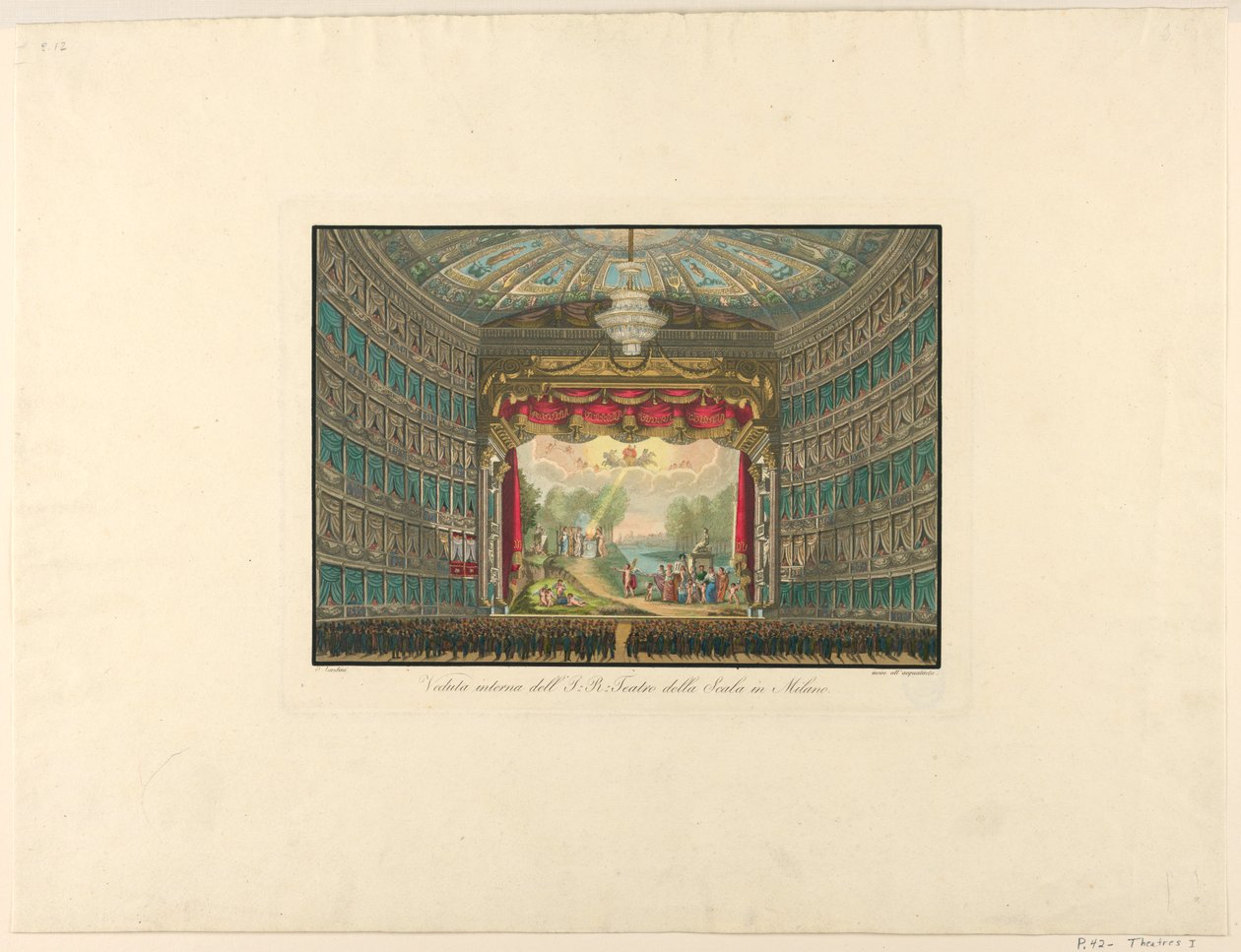 İç Görünüm, La Scala Tiyatrosu, Milano by Unbekannt