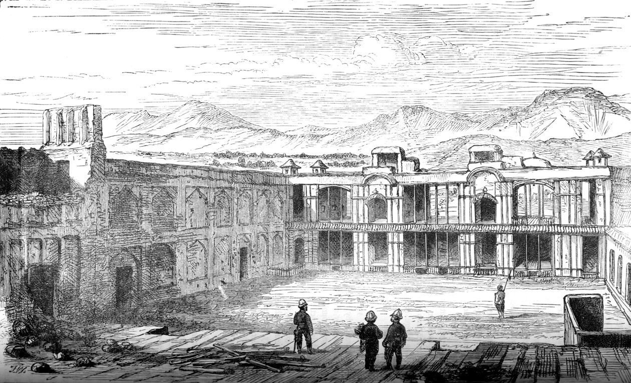 İngiliz İkametgahının İçi, Cabul, Güneye Bakmak, 1879, c1880 by Unbekannt