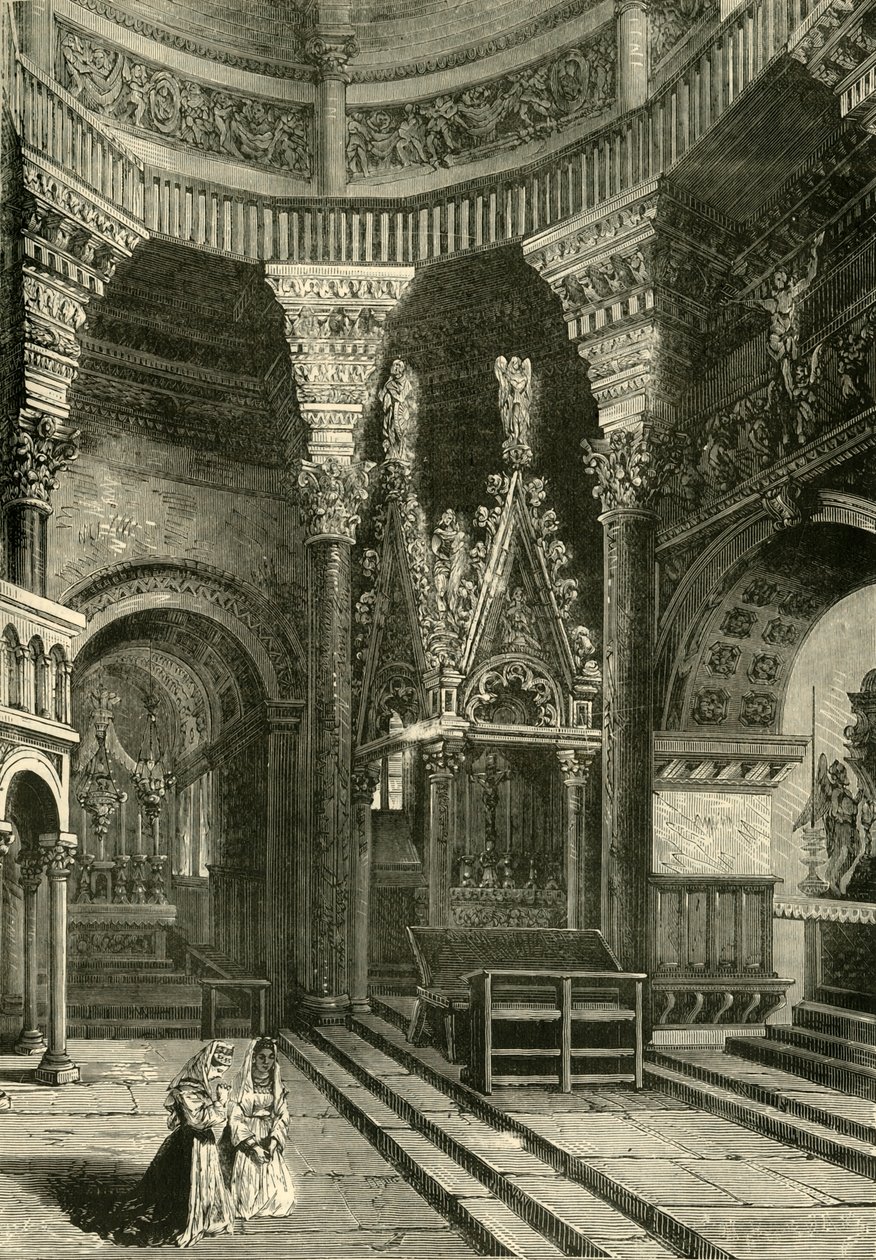 Spalatro Katedrali'nin İçi Eskiden Diocletianus Sarayı Tapınağı, 1890. by Unbekannt