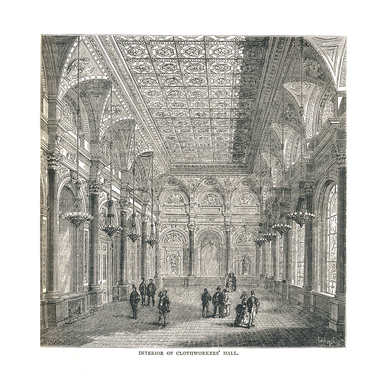 Kumaş İşçileri Salonunun İçi, 1878 by Unbekannt