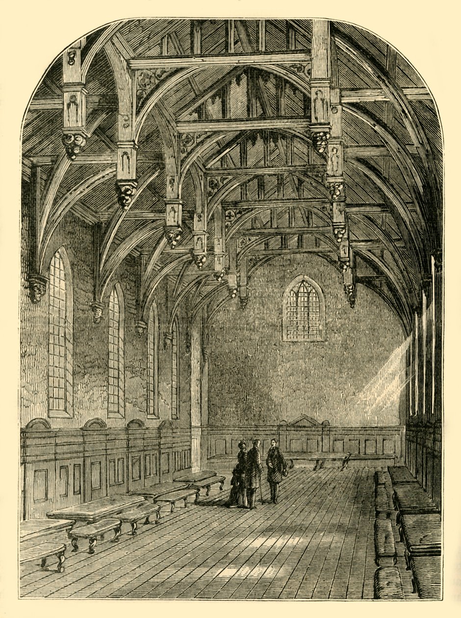 Büyük Salonun İçi, Lambeth Sarayı, 1800, c1878. by Unbekannt
