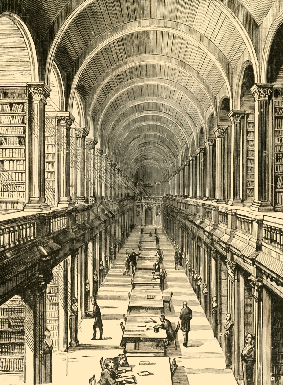 Kütüphanenin İçi, Trinity Koleji, 1898. by Unbekannt