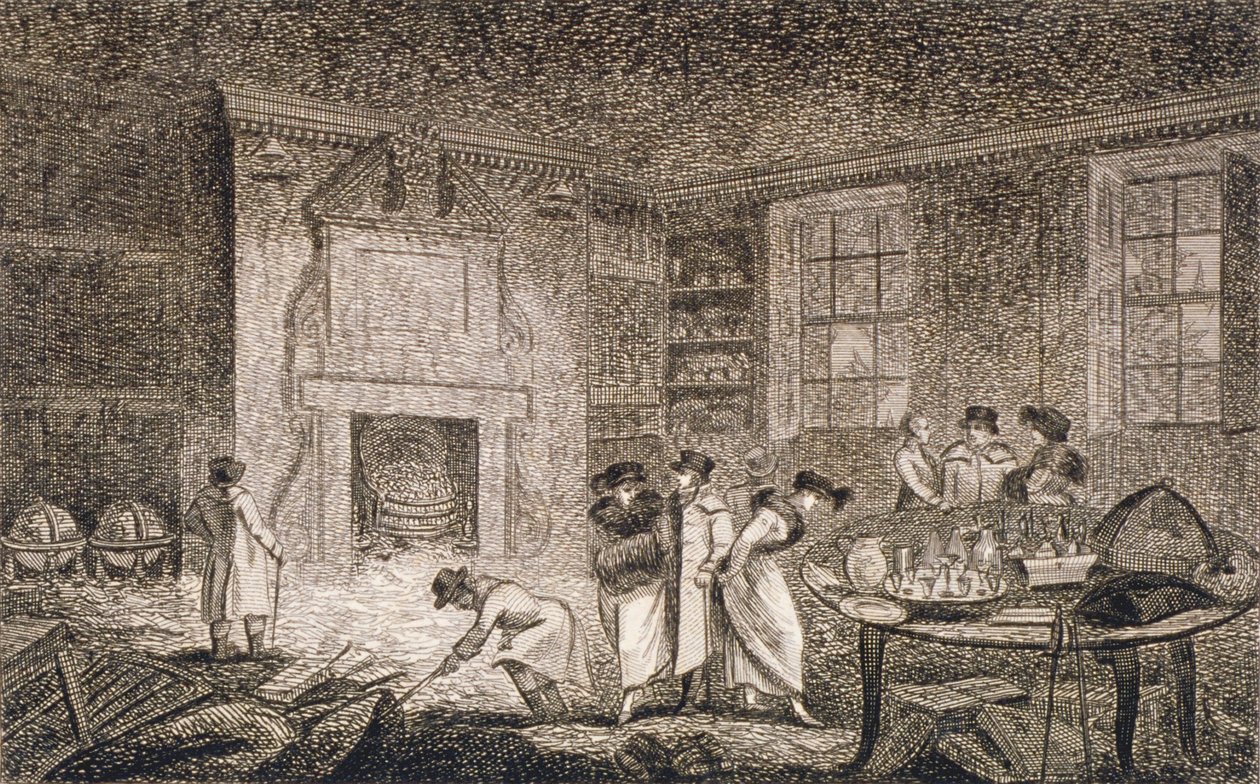 Nathaniel Bentley binasının iç görünümü, Leadenhall Caddesi, Londra Şehri, 1804 by Unbekannt