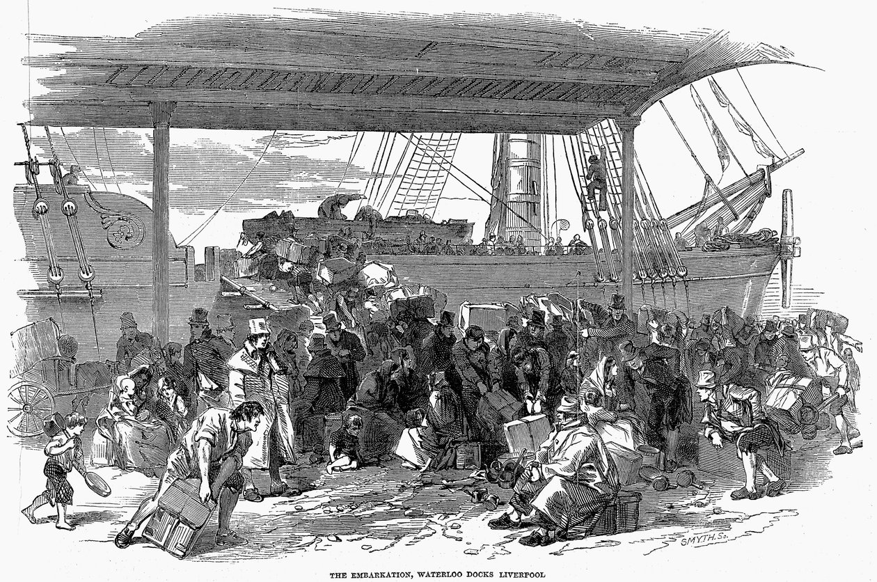 Waterloo Docks, Liverpool, 1850