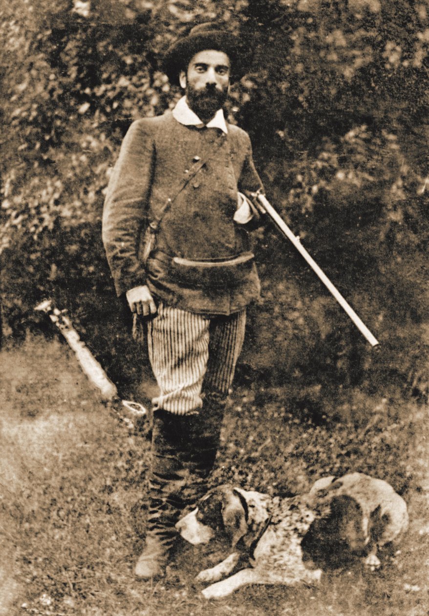 Isaac Ilyich Levitan 1860-1900, köpeği Vesta ile, 1893