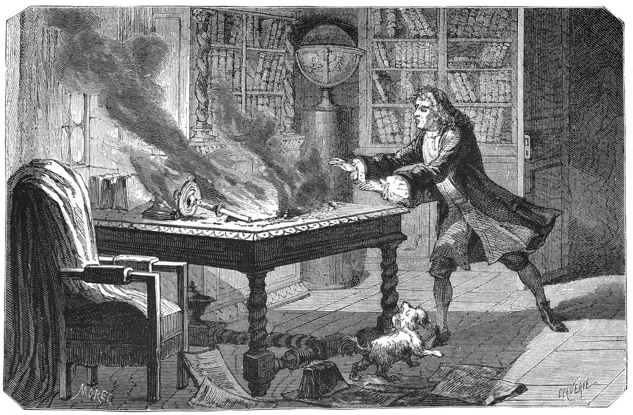 Isaac Newton, İngiliz bilim adamı ve matematikçi, 1874 by Unbekannt