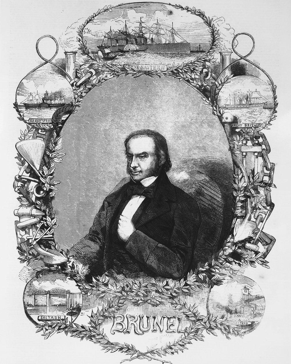Isambard Kingdom Brunel, inşaat mühendisi, c1850