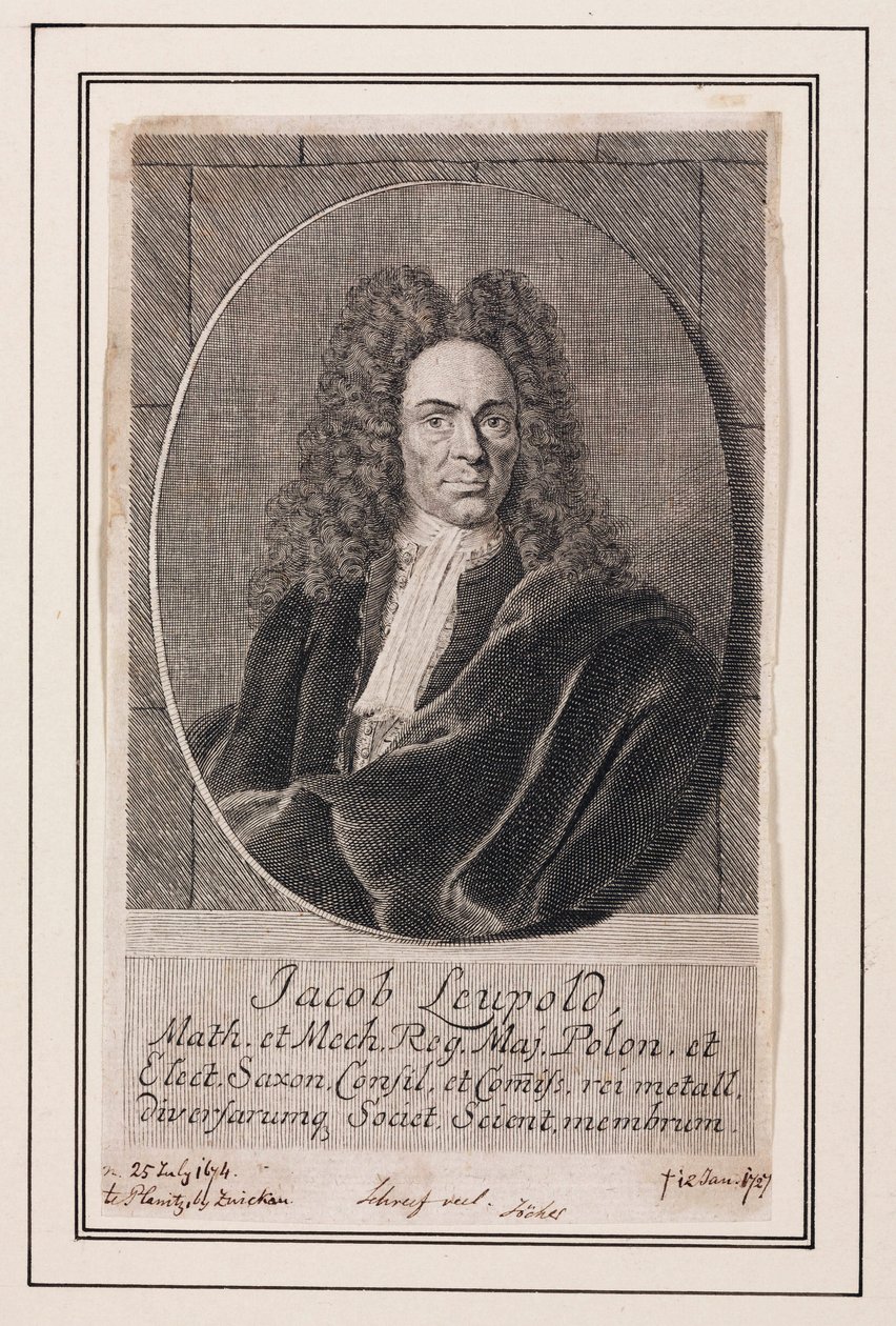 Jacob Leupold, Alman fizikçi ve makine mühendisi, c 1700 by Unbekannt