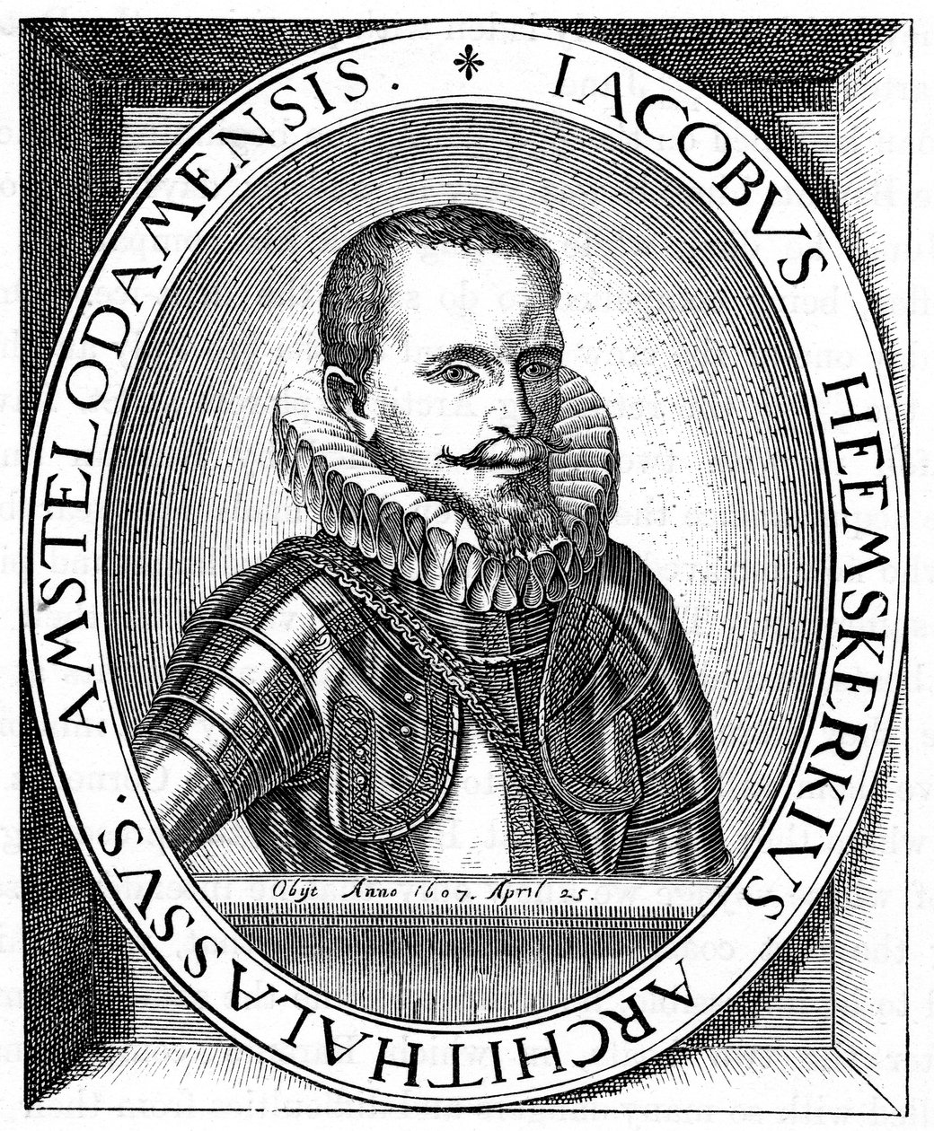 Jacob van Heemskerk, Hollandalı deniz subayı ve kaşif, c1595 by Unbekannt
