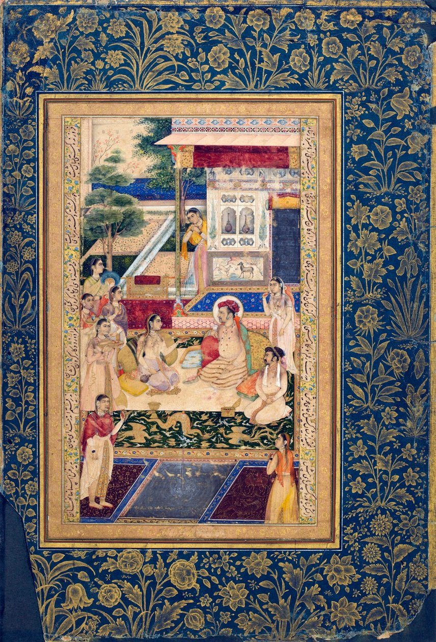 Nur Jahan, c1624-1625 ile Jahangir ve Prens Khurram by Unbekannt