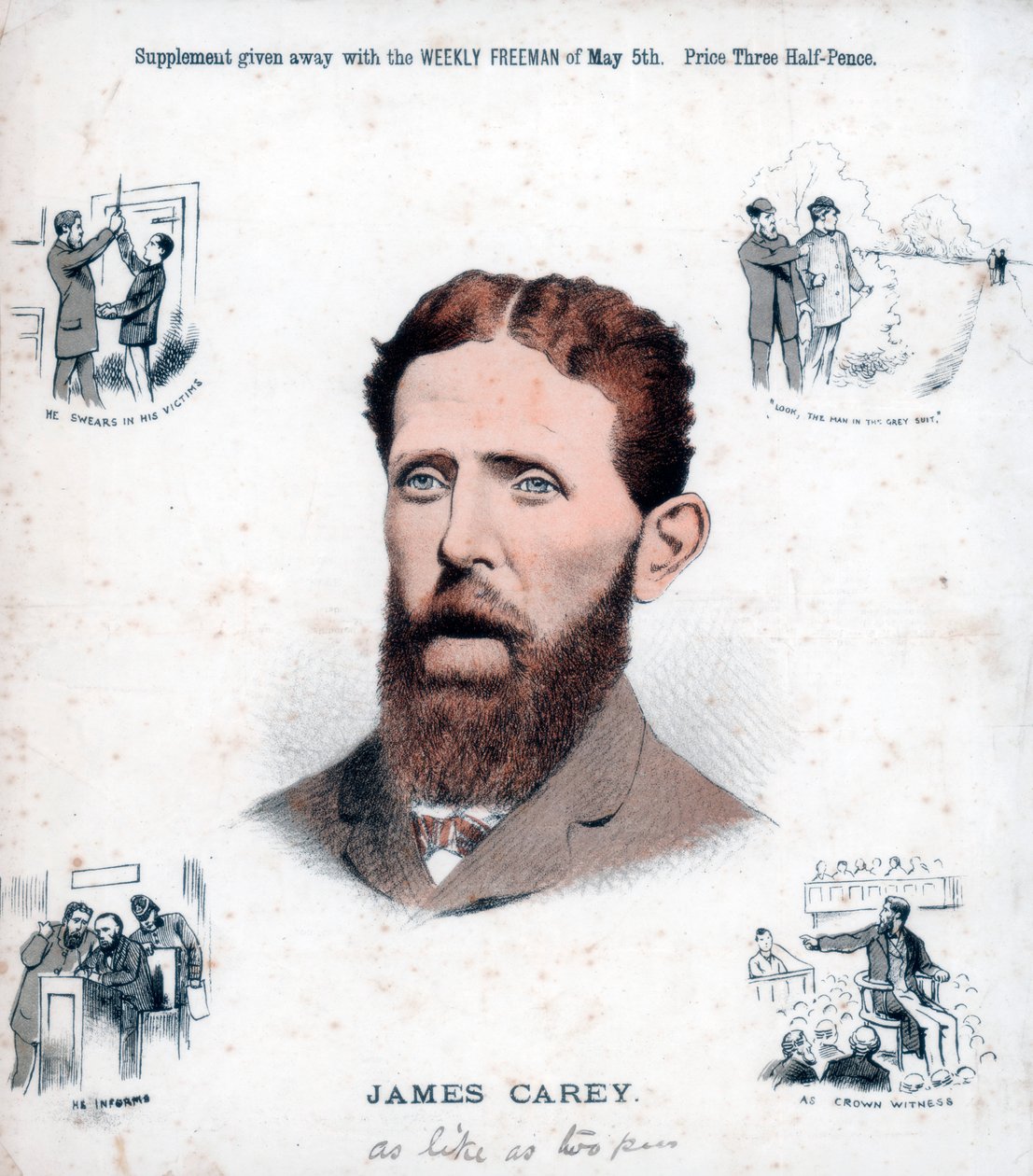 James Carey, İrlandalı Cumhuriyetçi ve muhbir, 1883 by Unbekannt