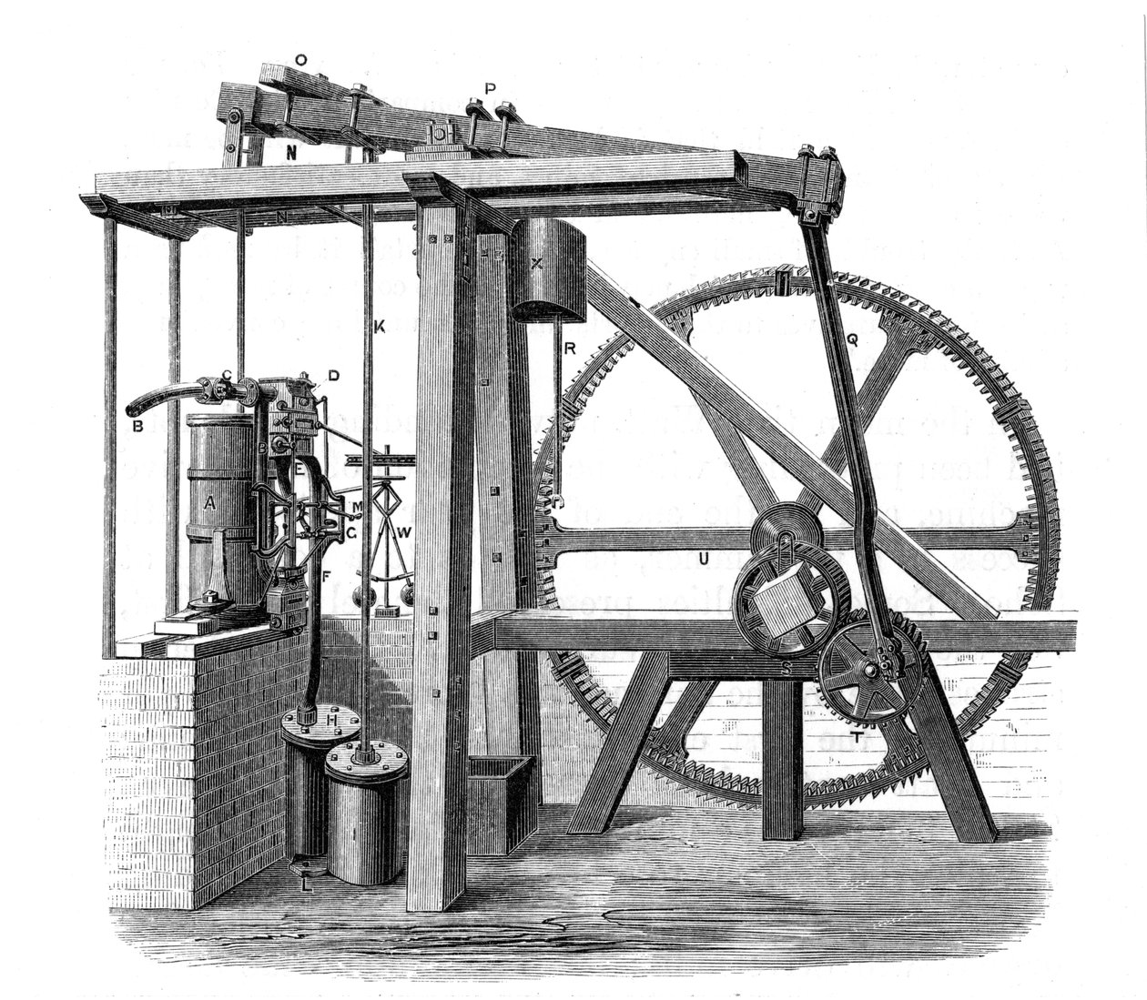 James Watts prototip buhar motoru Old Bess, c1778 by Unbekannt
