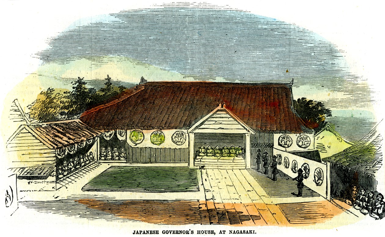 Japon valiler evi, Nagazaki'de, Japonya, 1855 by Unbekannt