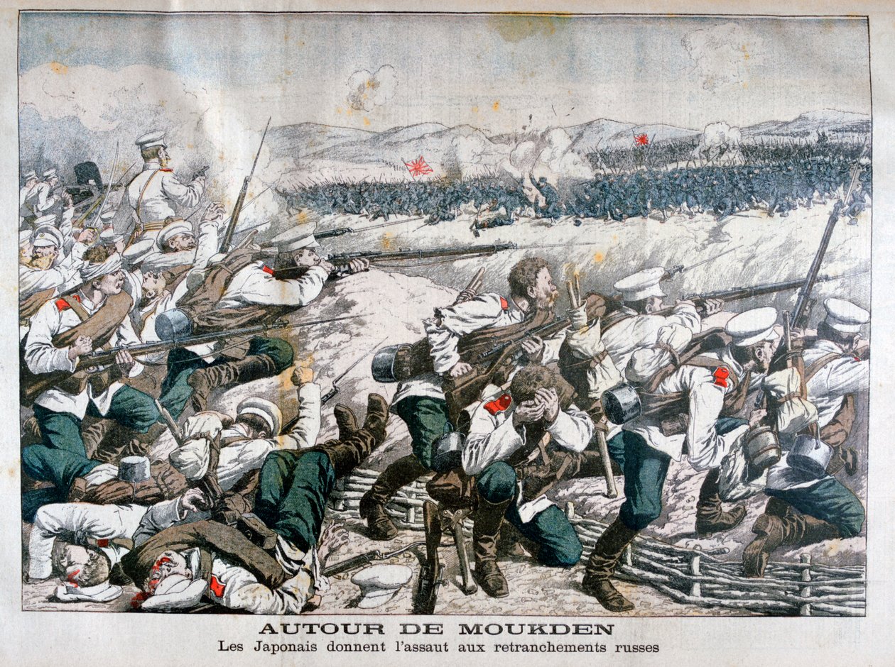 Rus siperlerine saldıran Japon birlikleri, Mukden, Mançurya, Ekim 1904 by Unbekannt