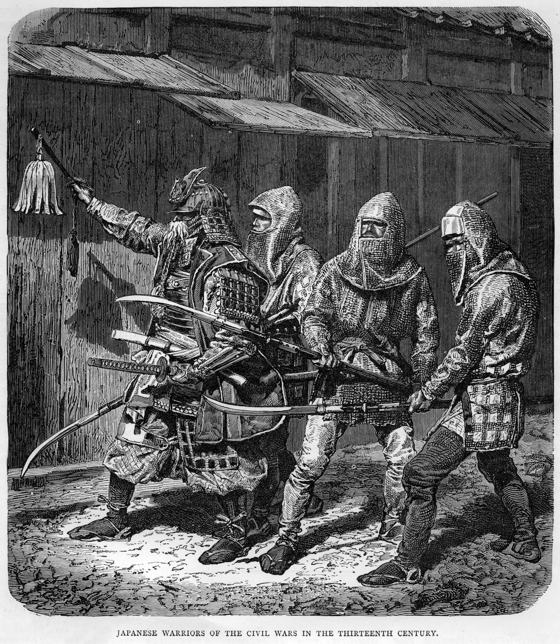 On üçüncü yüzyılda iç savaşların Japon savaşçıları, c1875 by Unbekannt