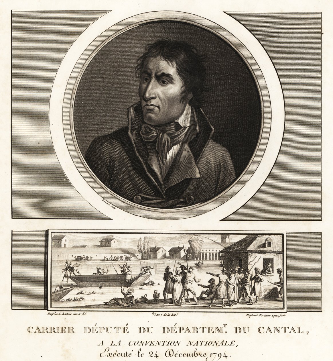 Jean-Baptiste Carrier, Ulusal Konvansiyonda Cantal Departmanı Yardımcısı, 1794 giyotinle idam edildi by Unbekannt