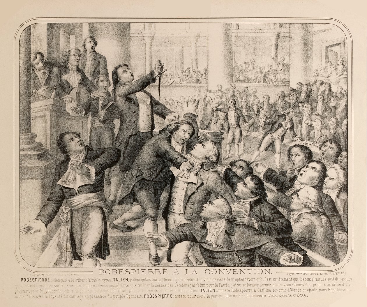Jean-Lambert Tallien 9. Thermidor Ulusal Konvansiyonu tribününde..., 1794. by Unbekannt