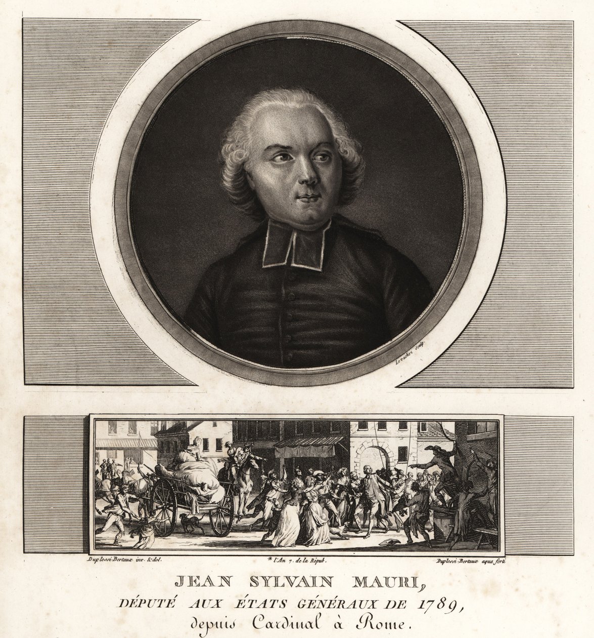 Jean-Sylvain Mauri veya Jean-Sifrein Maury (1746-1817), Fransız kardinal, başpiskopos ve Montefiascone piskoposu by Unbekannt