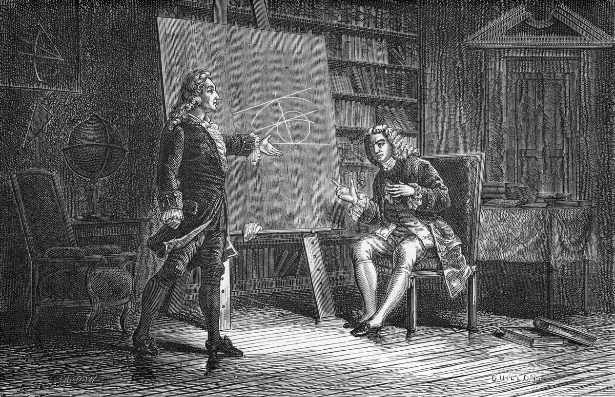 Jean ve Jacques Bernoulli geometrik problemler üzerinde çalışıyor, 18. yüzyıl, 1874 by Unbekannt