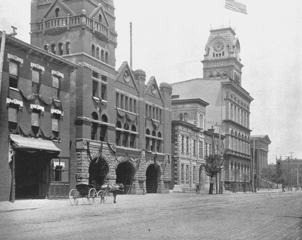 Jefferson Street, Louisville, Kentucky, ABD, c1900. by Unbekannt