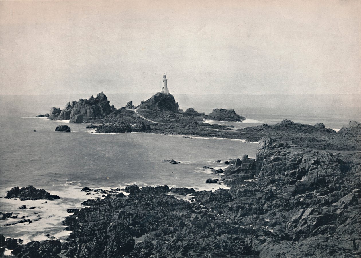 Jersey - La Corbiere Kayası ve Deniz Feneri, 1895 by Unbekannt