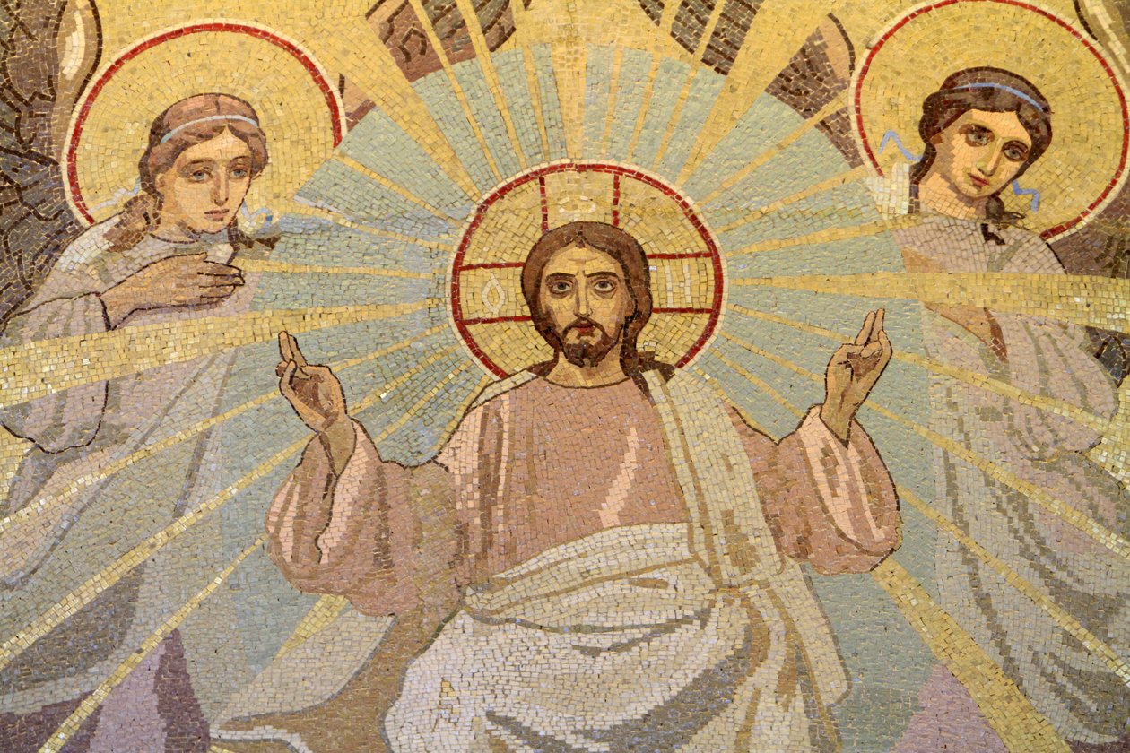 İsa Mesih. Dökülen Kan Üzerindeki Kurtarıcı Kilisesi veya Diriliş Kilisesi, Saint Petersburg, Rusya by Unbekannt
