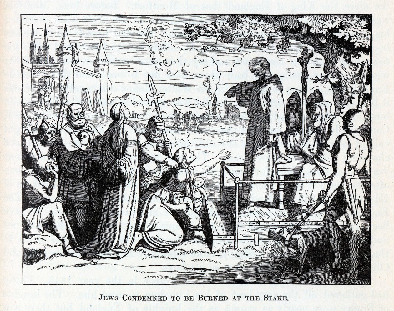 Tehlikede Yakılmaya Mahkûm Edilen Yahudiler, 1882 by Unbekannt