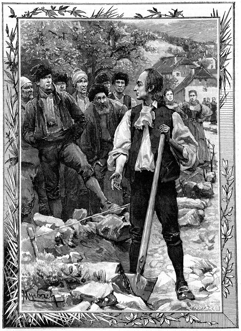 Johann Friedrich Oberlin, Lutheran hayırsever, c1800 c1880 by Unbekannt