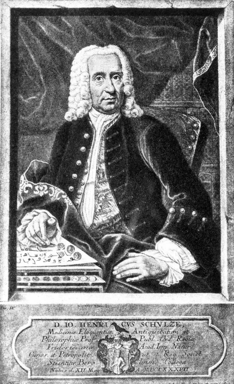 Johann Heinrich Schulze, Alman fotoğraf tahmincisi, c 1710 by Unbekannt
