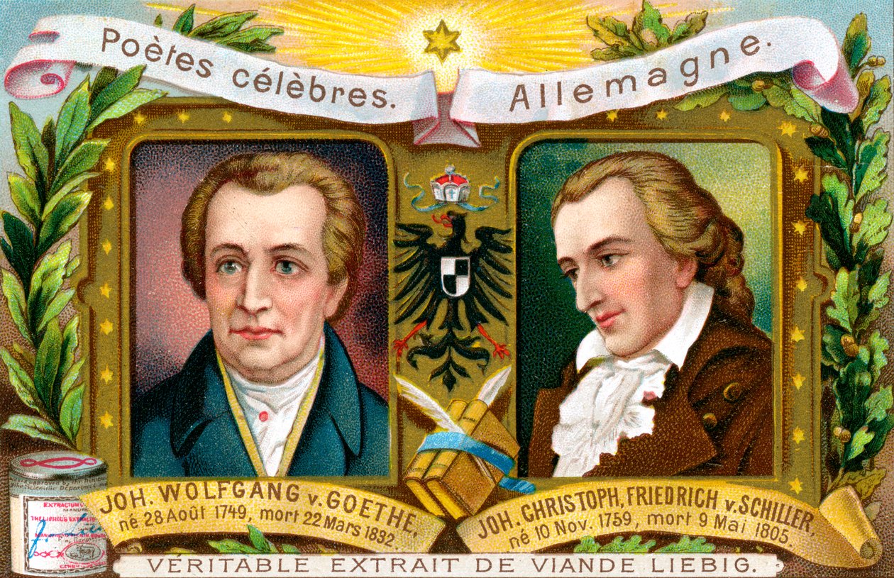 Johann Wolfgang von Goethe ve Johann Christoph Friedrich von Schiller, c1900 by Unbekannt