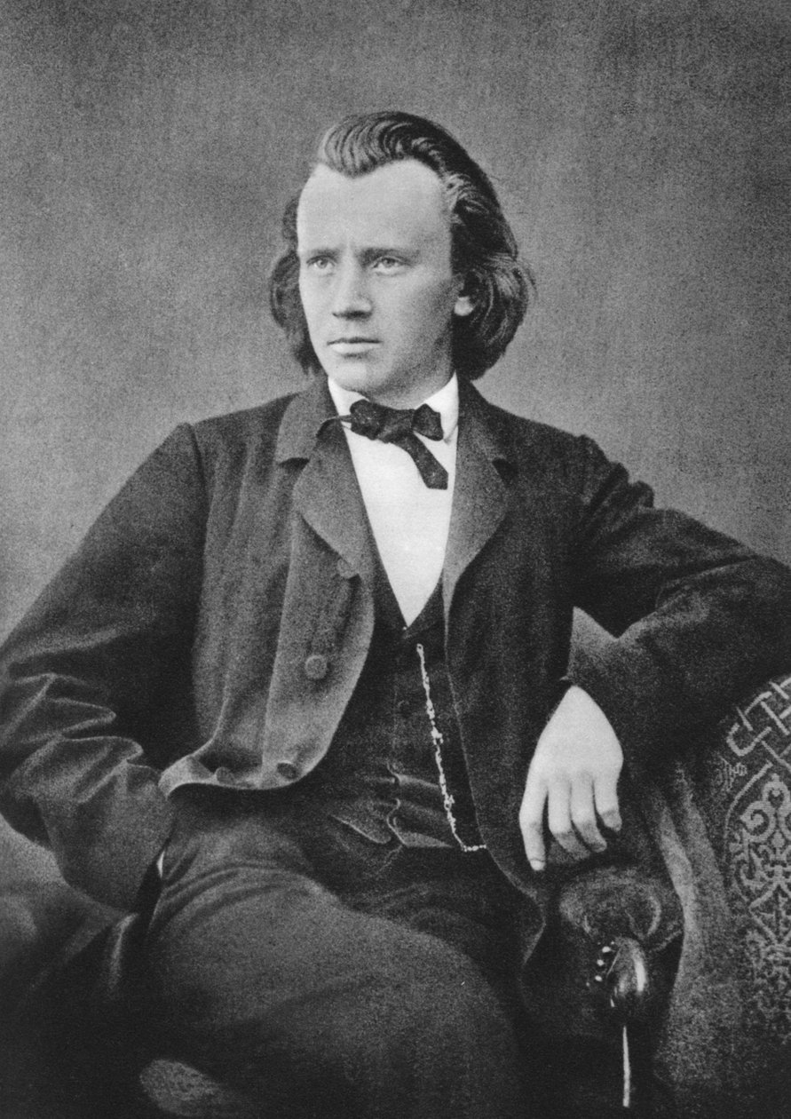 Johannes Brahms 1833-1897, Alman besteci ve piyanist, c1866 by Unbekannt