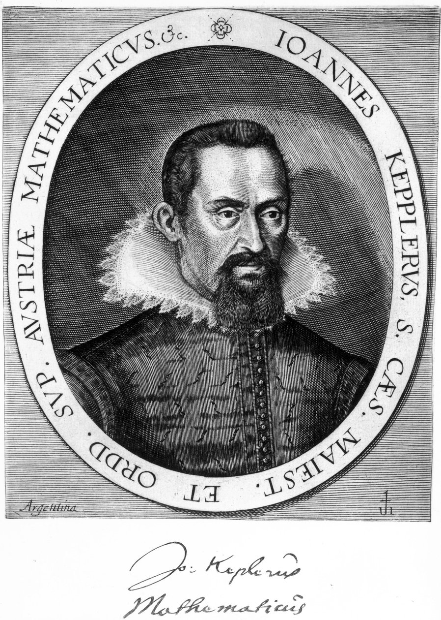 Johannes Kepler, Alman astronom ve fizikçi, c 1600 by Unbekannt