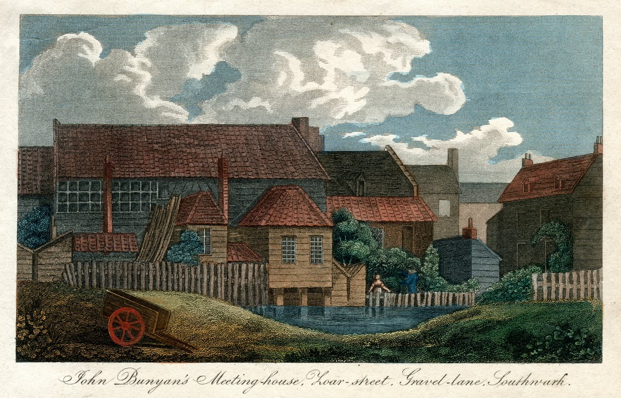 John Bunyans toplantı evi, Zoar-street, Gravel-Lane, Southwark, Londra, 1814 by Unbekannt