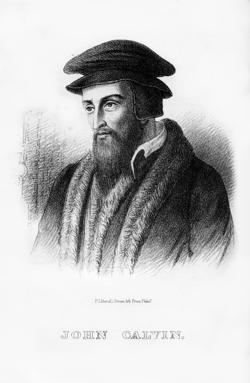 John Calvin, Fransız Hıristiyan ilahiyatçı, 1854 by Unbekannt