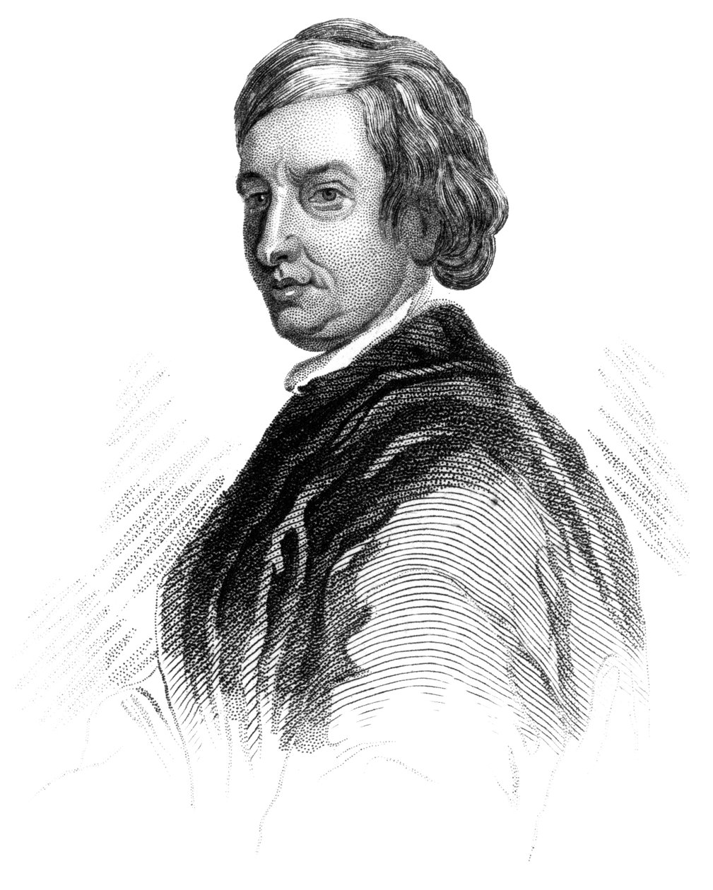 John Dryden, 17. yüzyıl İngiliz şairi, edebiyat eleştirmeni ve oyun yazarı, c1850 by Unbekannt
