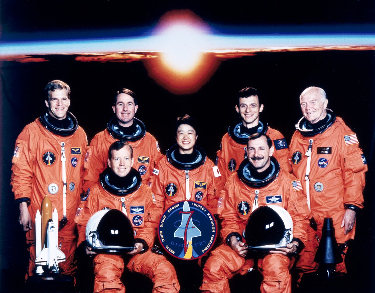 John Glenn ve mürettebat, Haziran 1998 by Unbekannt