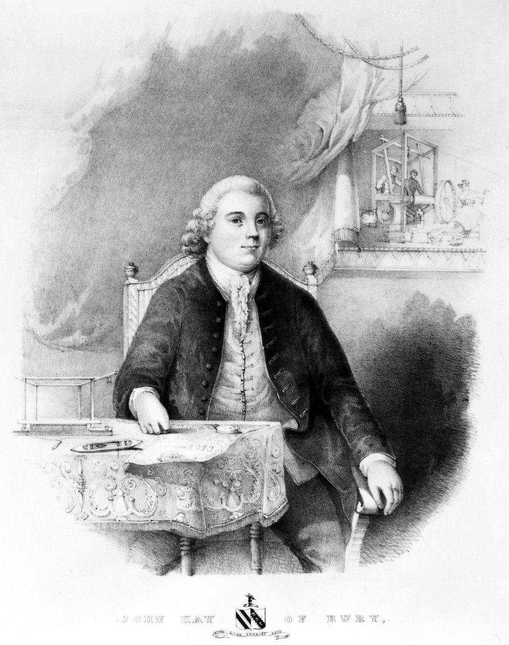 John Kay, İngiliz mucit, c 1755 by Unbekannt