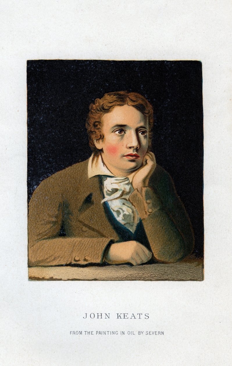 John Keats, İngiliz şair, 19. yüzyıl by Unbekannt