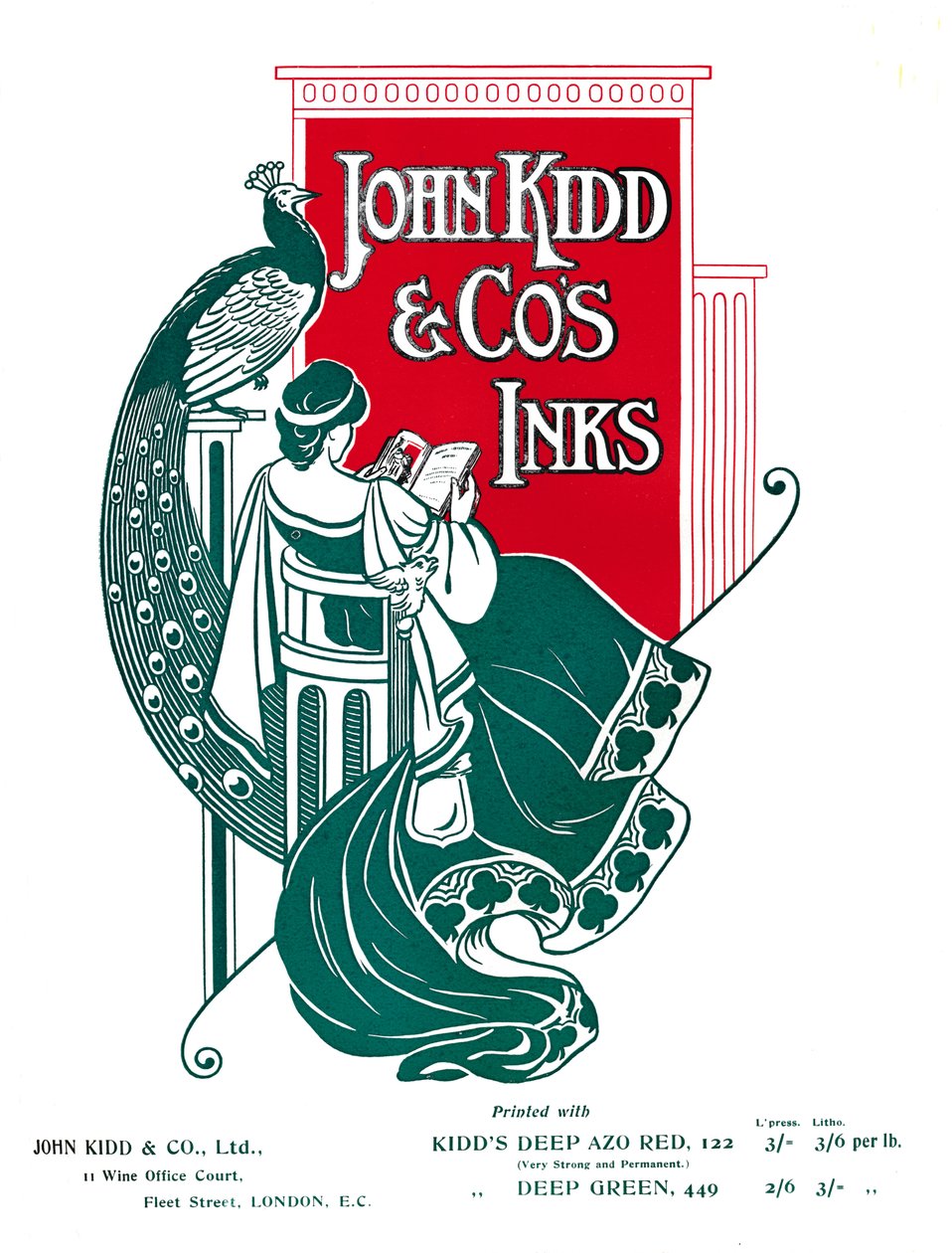 John Kidd & Cos Mürekkepleri reklamı, 1907 by Unbekannt