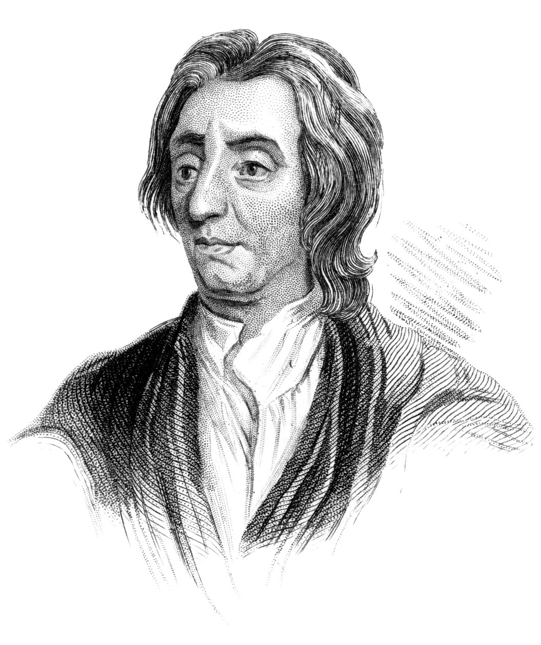 John Locke, İngiliz filozof, c1850 by Unbekannt