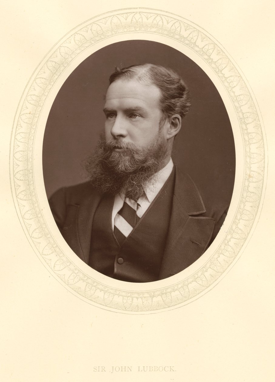 John Lubbock, ilk Baron Avebury, İngiliz bankacı, arkeolog, doğa bilimci ve politikacı, c1880 by Unbekannt