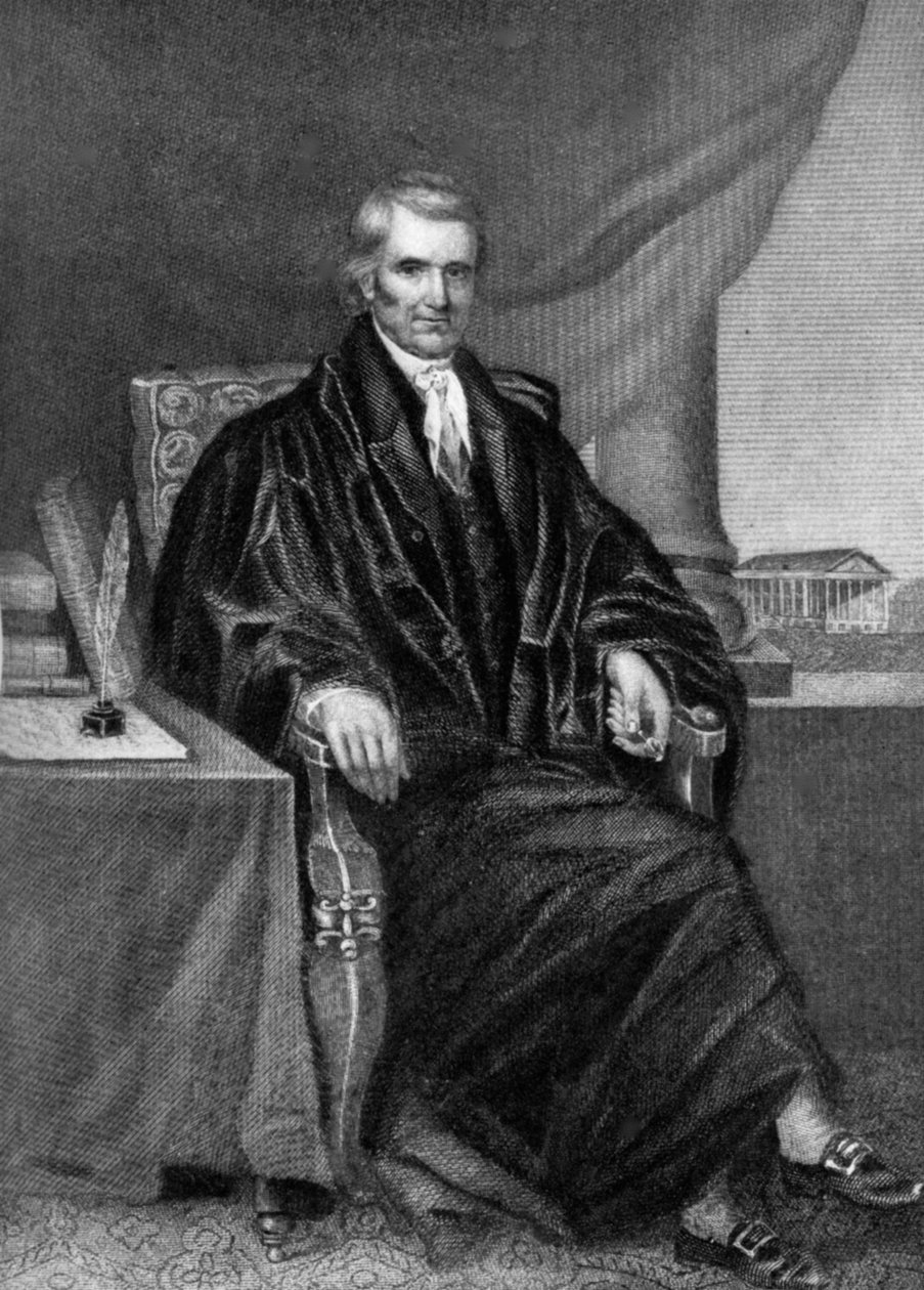 John Marshall 1755-1835, Amerikalı devlet adamı ve hukukçu, 19. yüzyıl 1908 by Unbekannt