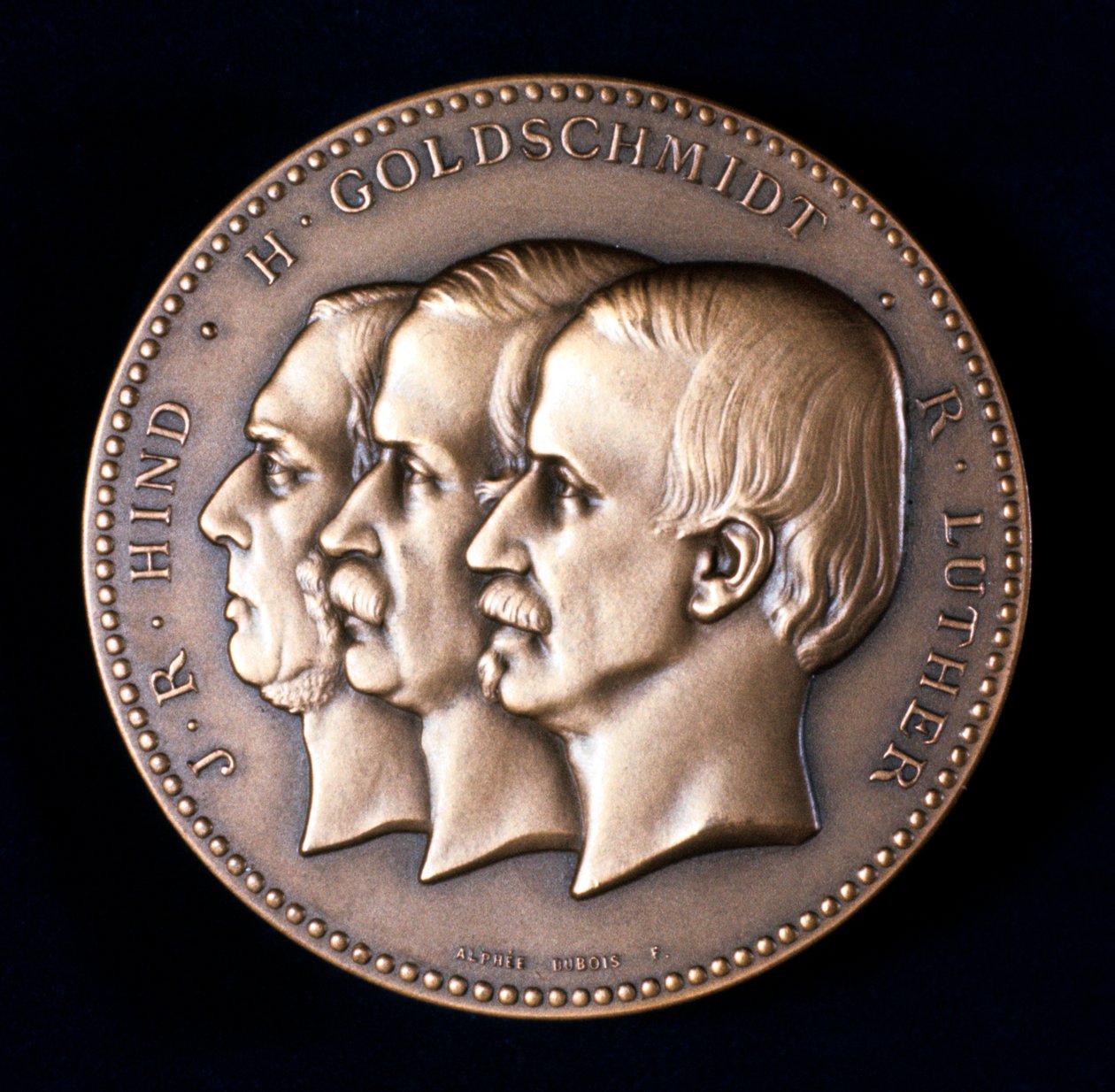 John Russell Hind, Hermann Goldschmidt ve Robert Luther, gökbilimciler, c1900 by Unbekannt