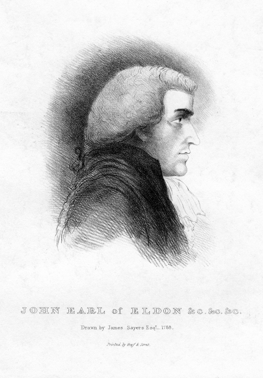 John Scott 1751-1838, 1. Eldon Kontu, Büyük Britanya Lord Yüksek Şansölyesi, 19. yüzyıl by Unbekannt