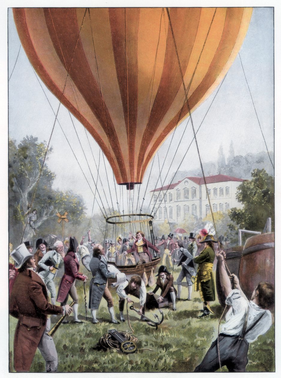 Joseph Louis Gay-Lussacs sıcak hava balonu tırmanışı, Paris, Eylül 1804 1900 by Unbekannt
