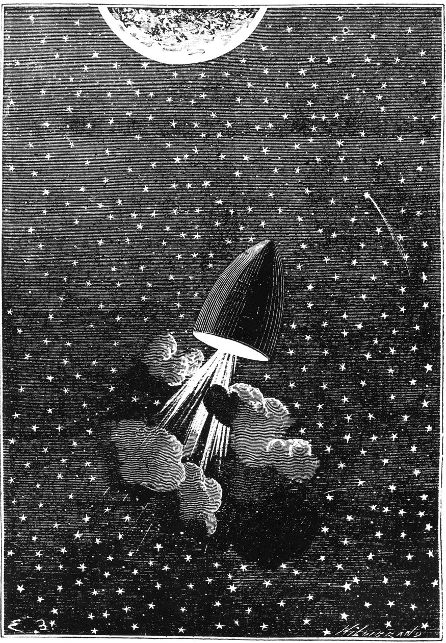 Jules Verne 1828-1905, Ay Çevresi, 1865 by Unbekannt